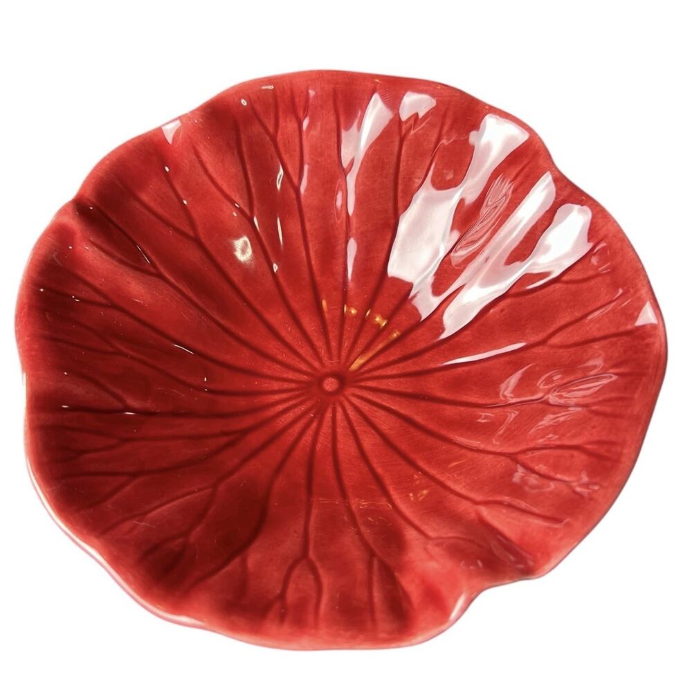 Vintage‎ Metlox Poppytrail Lotus Cranberry Salad Bowl 7”